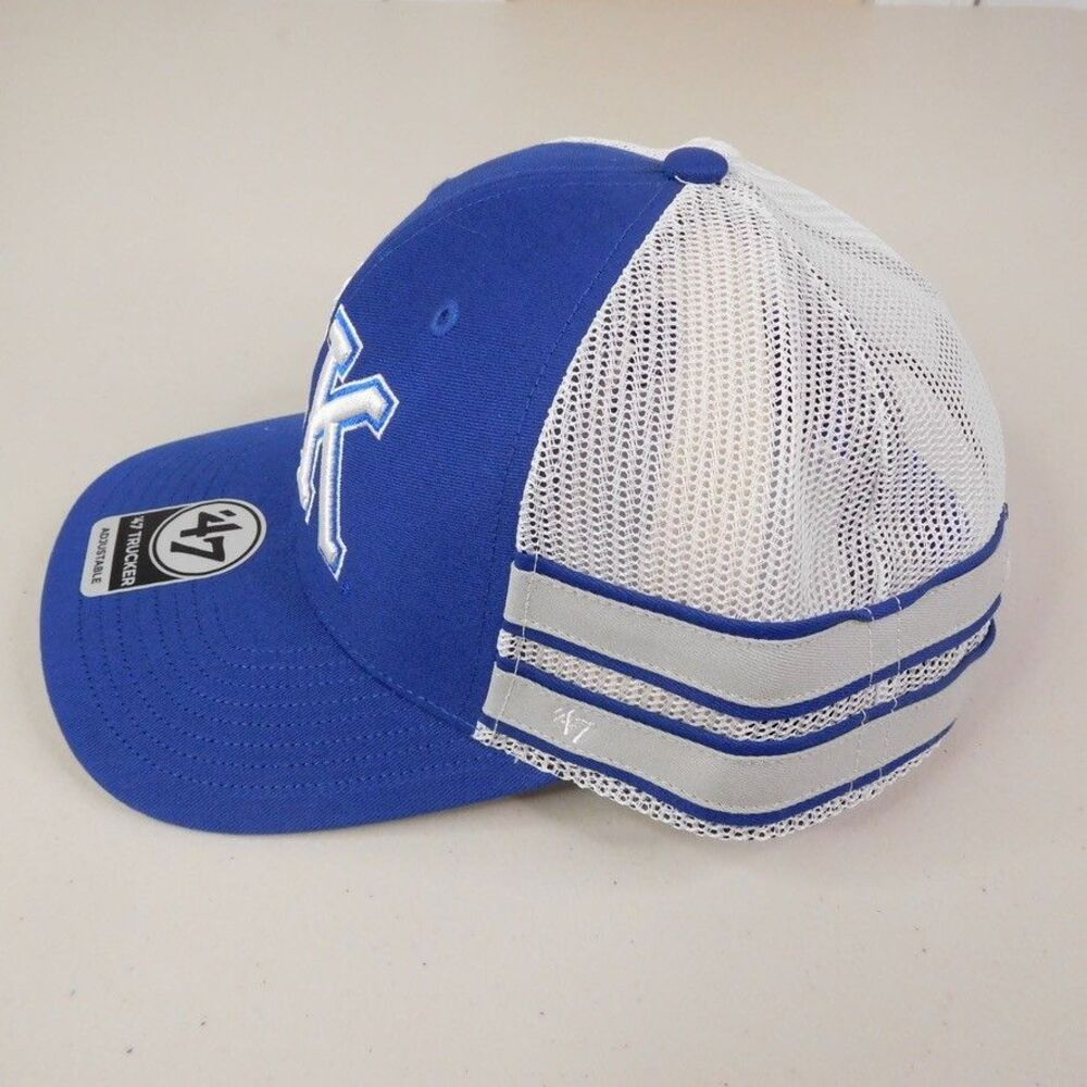 Kentucky Wildcats Hat 47 Trucker Blue Straight 8 Adjustable Snapback Cap UK Mens - Picture 5 of 10